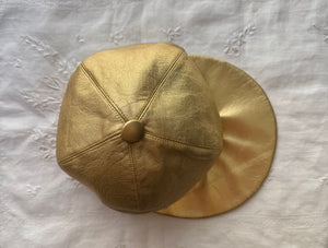 ESCADA BY MARGARETHA LEY GOLD LEATHER CAP