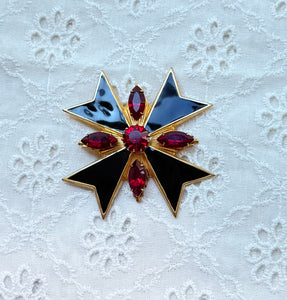 MALTESE CROSS BROOCH