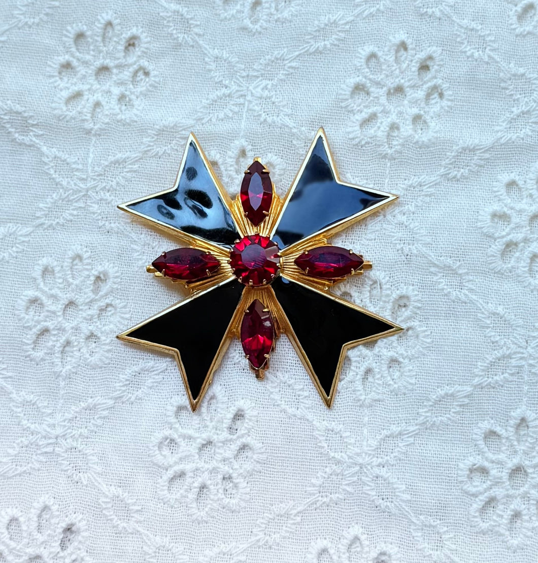 MALTESE CROSS BROOCH