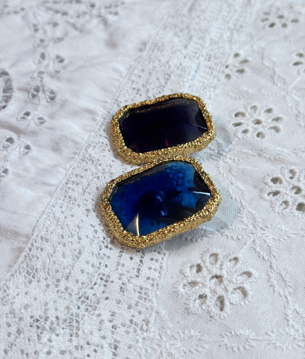 80’S ROYAL BLUE EARRINGS